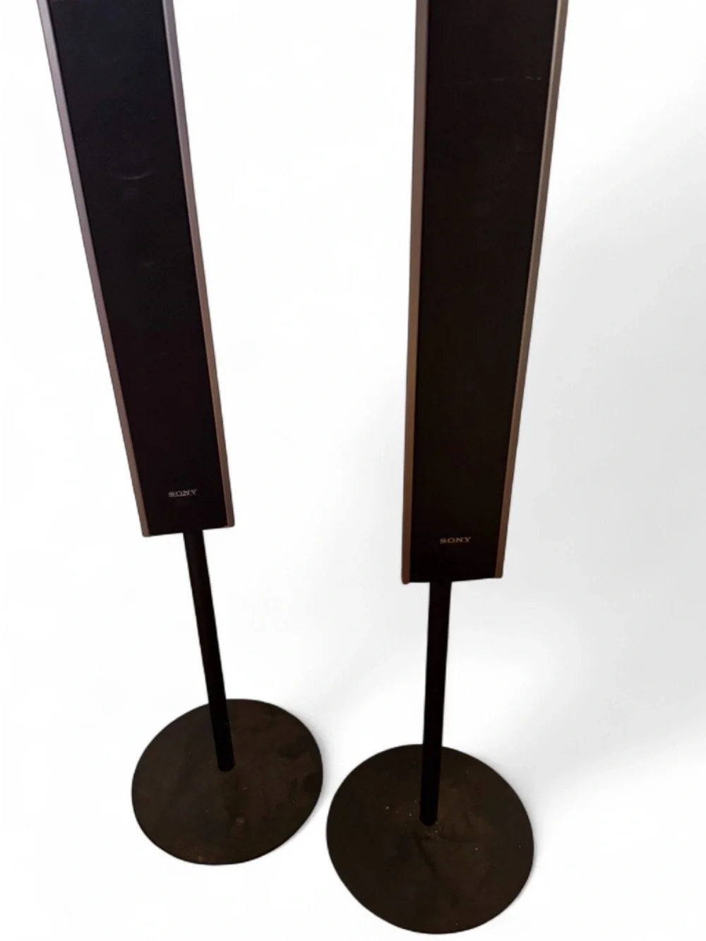 Sony Black Slim Tower Floor Speakers Pair